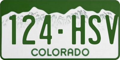 CO license plate 124HSV