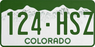 CO license plate 124HSZ