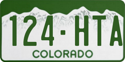 CO license plate 124HTA