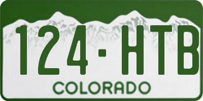 CO license plate 124HTB