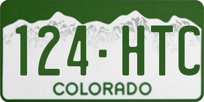 CO license plate 124HTC
