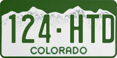CO license plate 124HTD