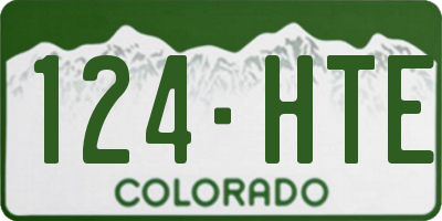 CO license plate 124HTE