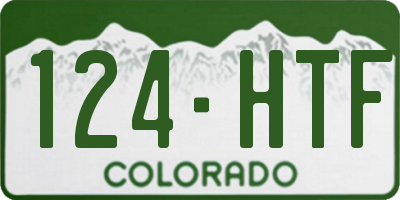 CO license plate 124HTF
