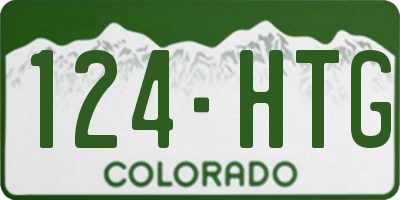 CO license plate 124HTG