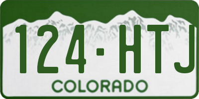 CO license plate 124HTJ