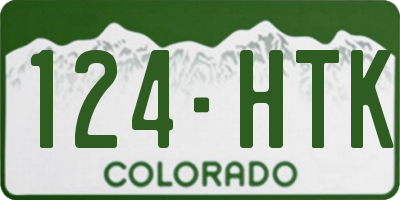 CO license plate 124HTK