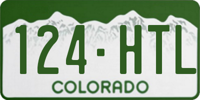 CO license plate 124HTL