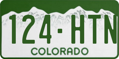 CO license plate 124HTN