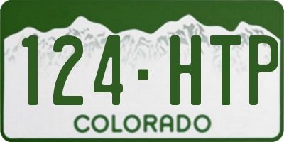 CO license plate 124HTP