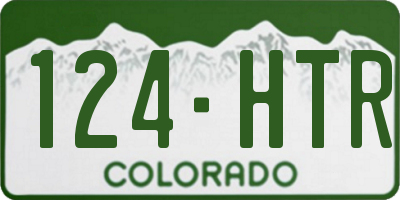 CO license plate 124HTR
