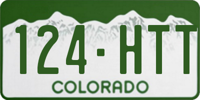 CO license plate 124HTT