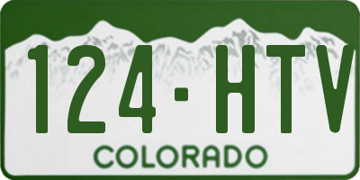 CO license plate 124HTV