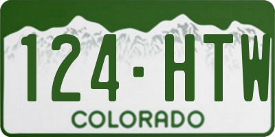 CO license plate 124HTW
