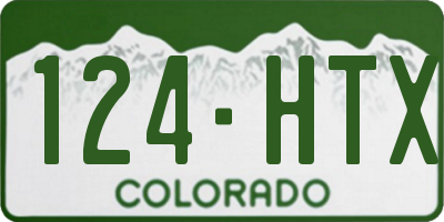 CO license plate 124HTX