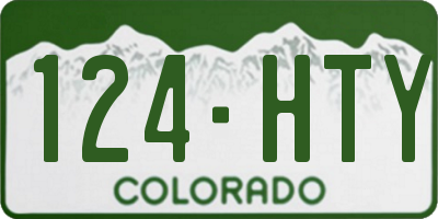 CO license plate 124HTY