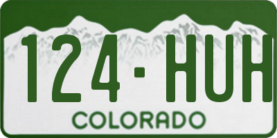 CO license plate 124HUH