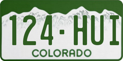 CO license plate 124HUI