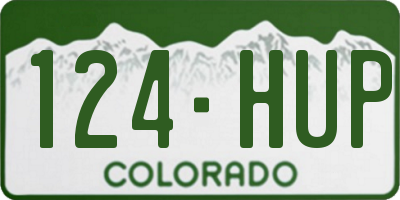 CO license plate 124HUP