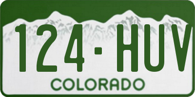 CO license plate 124HUV