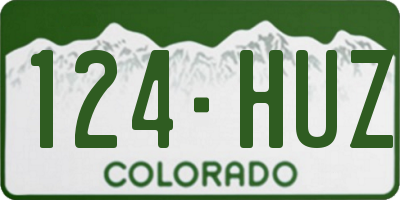 CO license plate 124HUZ