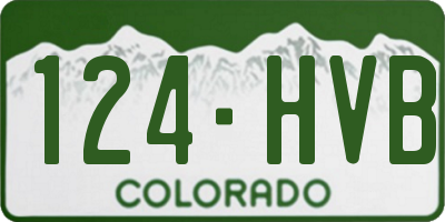 CO license plate 124HVB