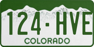 CO license plate 124HVE