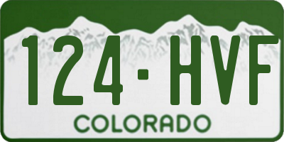 CO license plate 124HVF