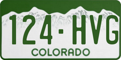 CO license plate 124HVG