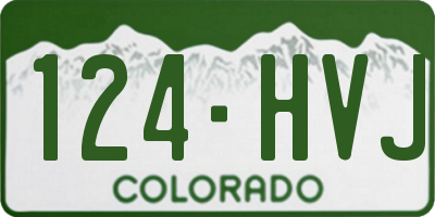 CO license plate 124HVJ