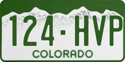 CO license plate 124HVP