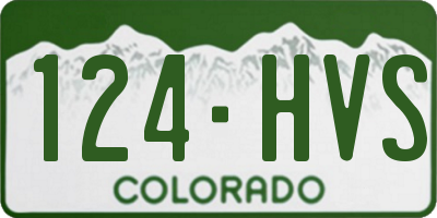 CO license plate 124HVS