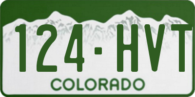 CO license plate 124HVT