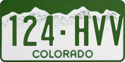 CO license plate 124HVV