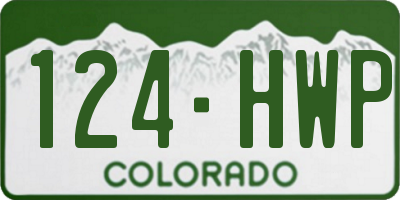 CO license plate 124HWP