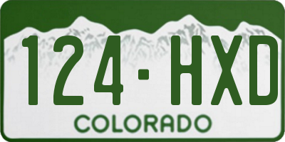CO license plate 124HXD