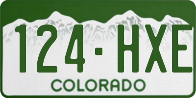 CO license plate 124HXE
