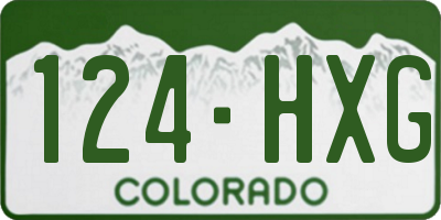 CO license plate 124HXG