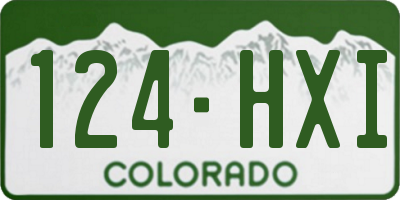 CO license plate 124HXI
