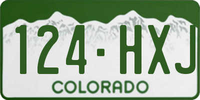 CO license plate 124HXJ