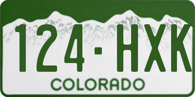 CO license plate 124HXK