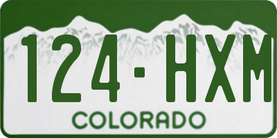 CO license plate 124HXM