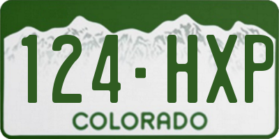 CO license plate 124HXP