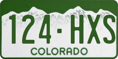 CO license plate 124HXS