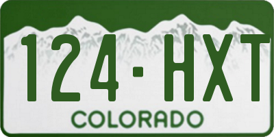 CO license plate 124HXT