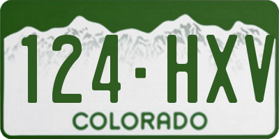 CO license plate 124HXV