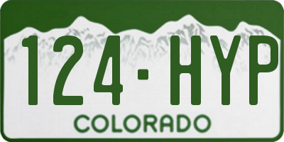 CO license plate 124HYP