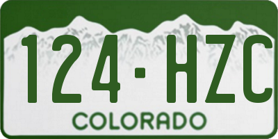 CO license plate 124HZC