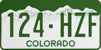 CO license plate 124HZF