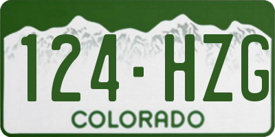 CO license plate 124HZG